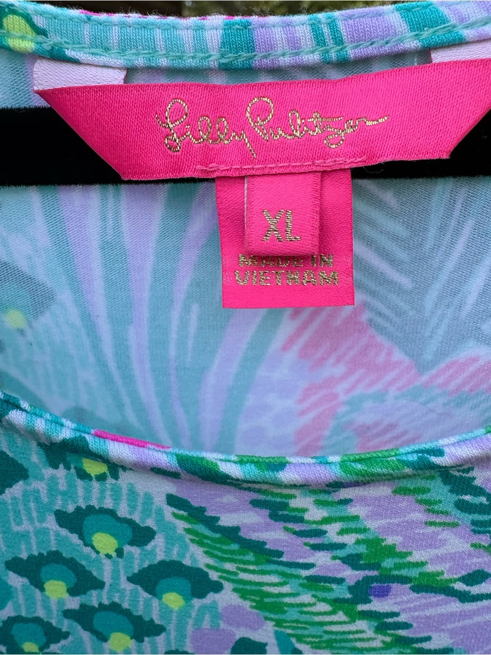 Lilly Pulitzer Mint Green Pink Tropical Print Sleeveless Dress - Picture 3 of 4